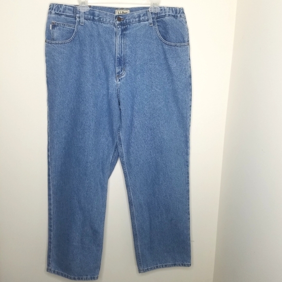 L.L. Bean Denim Light Wash Jeans 40x30 Men - Picture 1 of 6